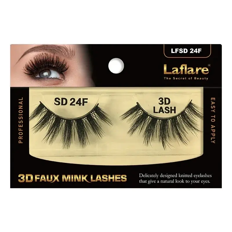 Laflare Eyelash Extensions - 3 Pairs with Glue for Perfect Makeup - Cosmetic