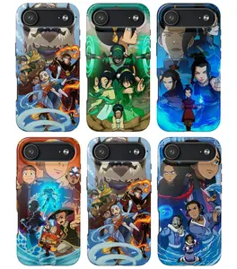 Avatar Anime Tough Phone Case for iPhone 15 16 17 Pro Max, Element Bender Protective Cover, Fantasy Cartoon Phone Case, Glossy Shockproof Anime Cover Gift for Fans Men Women