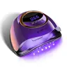 JEWHITENY Purple Compact UV LED Nail Lamp - 300W Output, 4 Timers, Auto Sensing, Removable Professional Curing Light for Gel Polish, Nail Care Selfcare for Adults Home/Salon Use