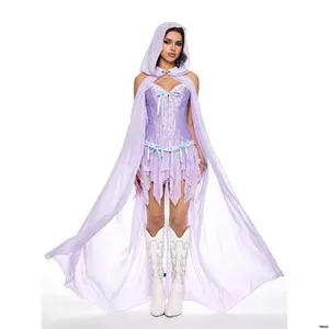 ROMWEFairycoreVintageForestFairyQueenOpenShoulderHoodedCloak