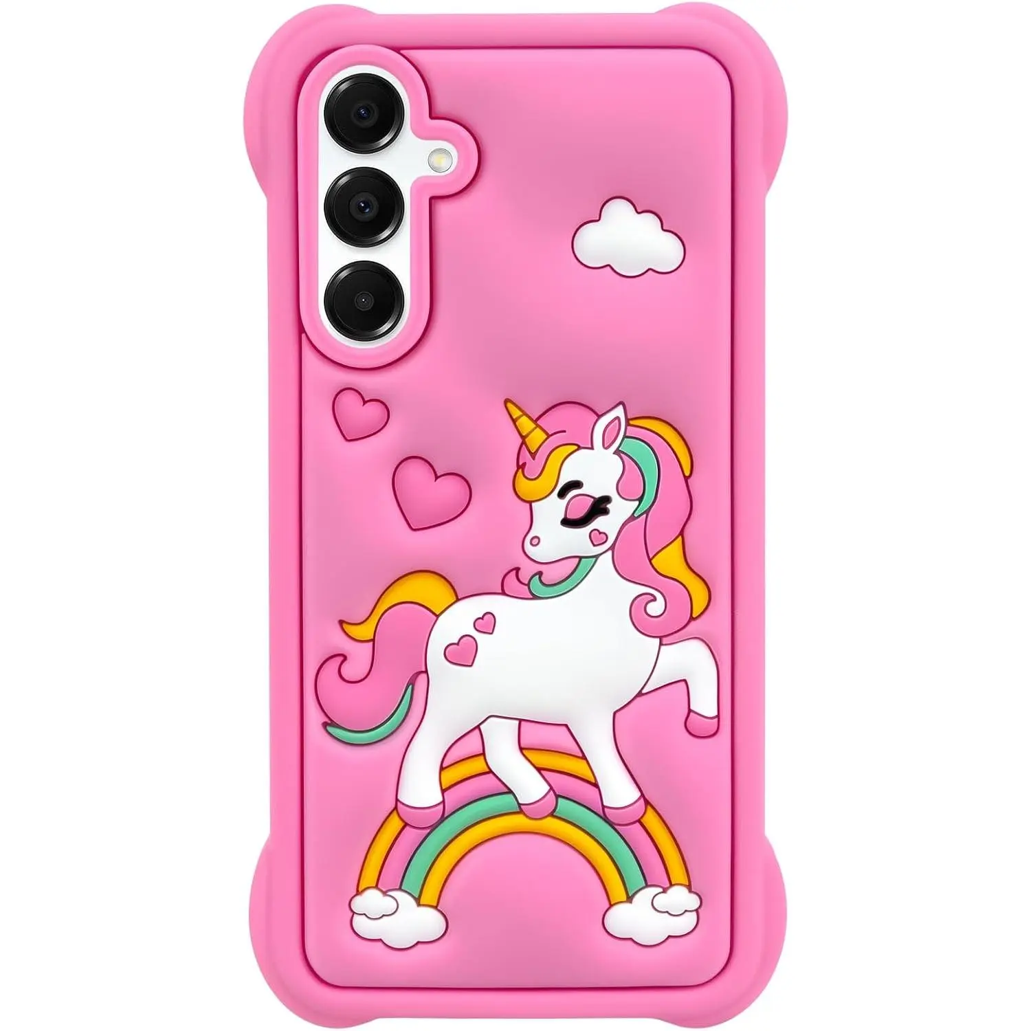 Cute Unicorn Phone Case Compatible with  Galaxy A16 5G Case, Galaxy A16 4G Horse Kawaii  3D Cartoon Soft  Shockproof Cover for Girls  Women,