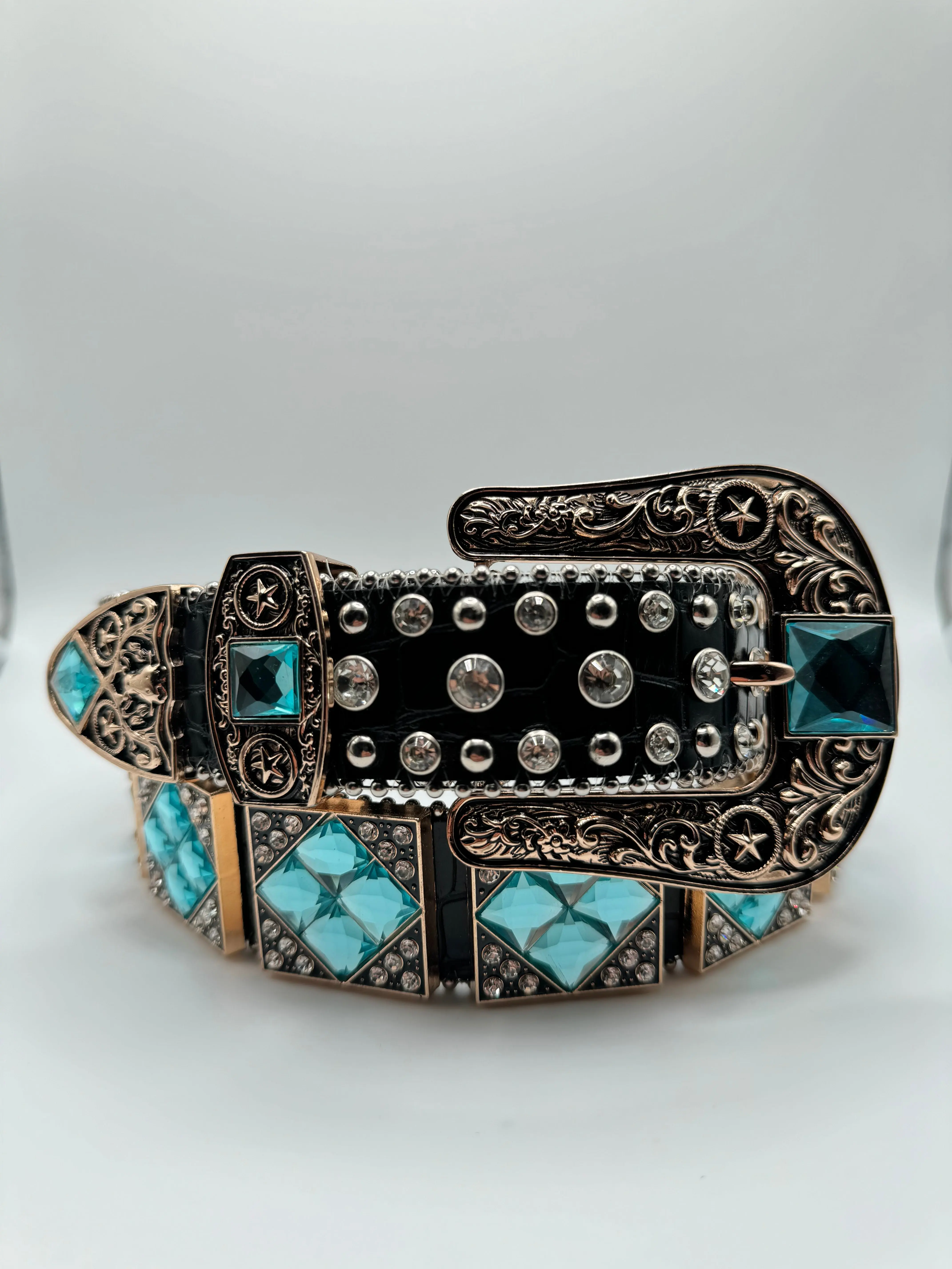 Rhinestone belt- blue