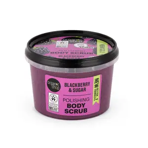 Organic Shop Blackberry and Raw Sugar Body Scrub - Restoring & Exfoliating Body Scrub, 100% Vegan & Organic, Daily Exfoliant, Detox & Moisturizer - 250 ml