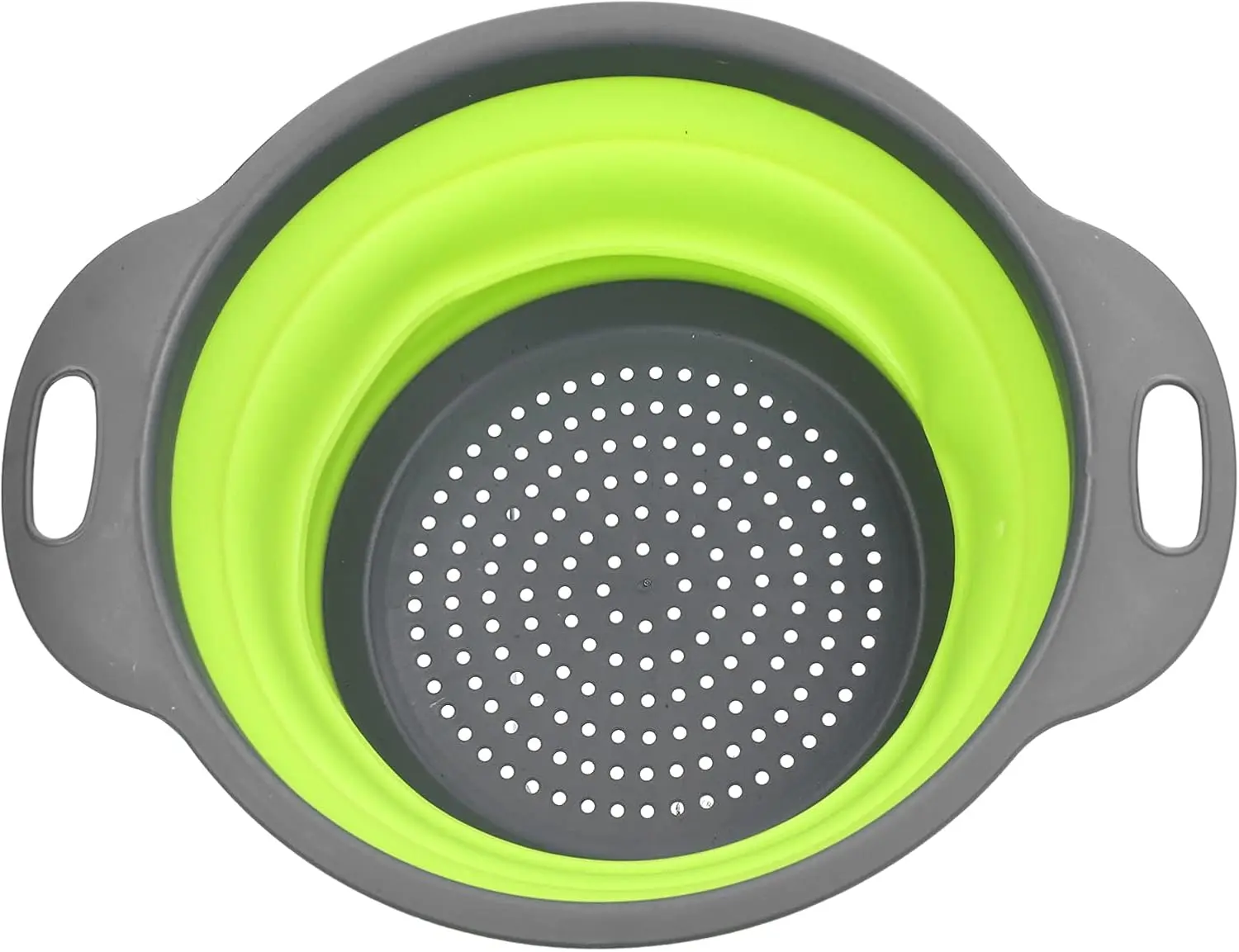 Space-Saving Collapsible Kitchen Colander, Thickened Durable Foldable Strainer with Non-Slip Base for Pasta, Fruits & Vegetables