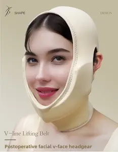 Women's Post-Micro-Surgery Facial Lifting Mask - V-Face Shaper for Thread Lifting & Facial Liposuction, Double Chin Reducer & Jawline Contouring Band