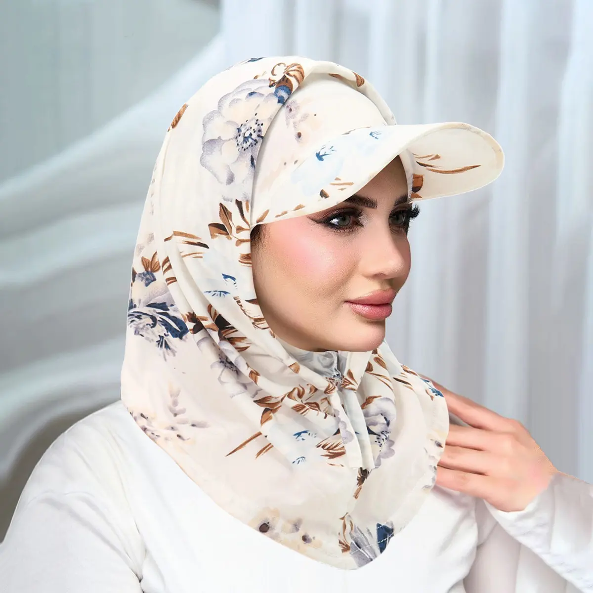 Flower cloth with white background and f