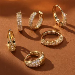 3-pair earrings set, New Fashion Earrings，earring for women，accessories for women，casual and fashionable jewelry, Mother's Day and Valentine's Day gifts, Alt Aesthetic Jewelry,  jewelry gifts for her,14k gold-plated