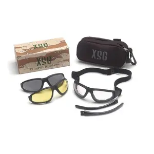 Pyramex XSG Ballistic Goggle Kit Black Frame Clear, Gray, Amber Lenses