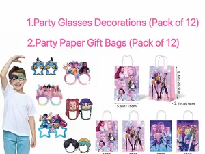 Birthday Party Gift Bag Set, Party Gift Bags, Paper Bags, Party Candy Bags, Birthday Wrapping Paper (Gift Bags)