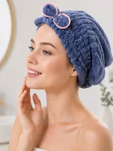 Ultrafine Fiber Microfiber Quick-Dry Hair Drying Cap, High Absorbency Soft Comfortable Wrap, Suitable for Home Travel Gym Swimming, Essential Hair Care, Lightweight, Microfiber Hair Towel Wrap