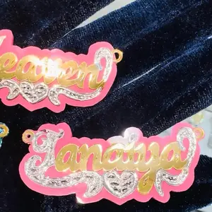 S/G Color Name Plates Chain
