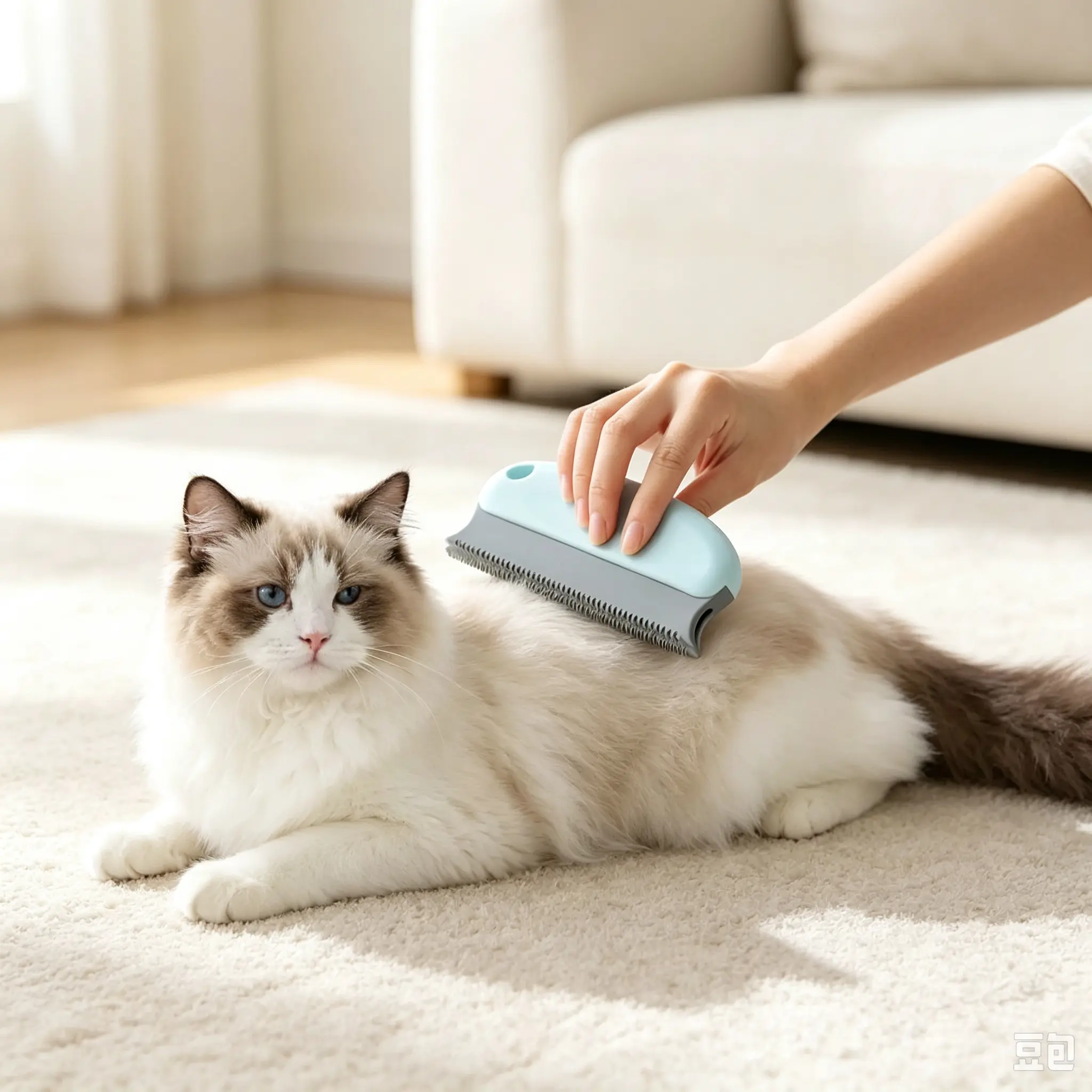 Silicone Pet Grooming Comb for Dogs & Cats - Multifunctional Grooming Tool That Detangles Fur and Enables Efficient Cleaning