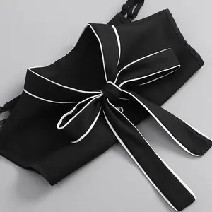 Korean Stand Lapel False Collar Women Embroidery Faux Col Half Shirt Blouse Fake Collars Sweater Shirt Detachable Collars