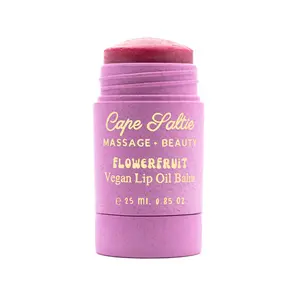 "Rainbow Milk Tea" Flowerfruit Vegan Oil Lip Balm, 25 ml. — Raspberry, Rose, Cereal Milk
