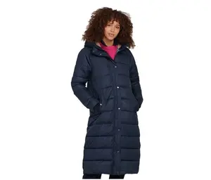 Barbour Crimdon Hooded Puffer Jacket Navy 8 Womenswear Zipper