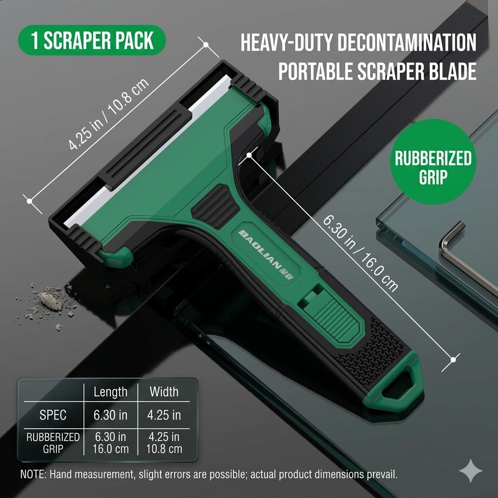 Ultimate 2-Piece Cleaning Scraper Set - Portable Glue & Grout Remover Tool for Home Deep Cleaning, Effortless Stain Scraper for Windows, Kitchen Stovetops, and Bathroom Tiles, Multi-Functional Cleaning Hack