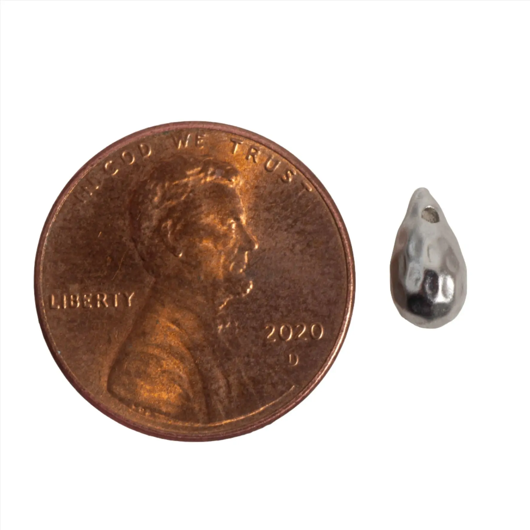 Elegant Faceted Teardrop Bead 4mm x 8mm in Matte Silver & Gold - K80