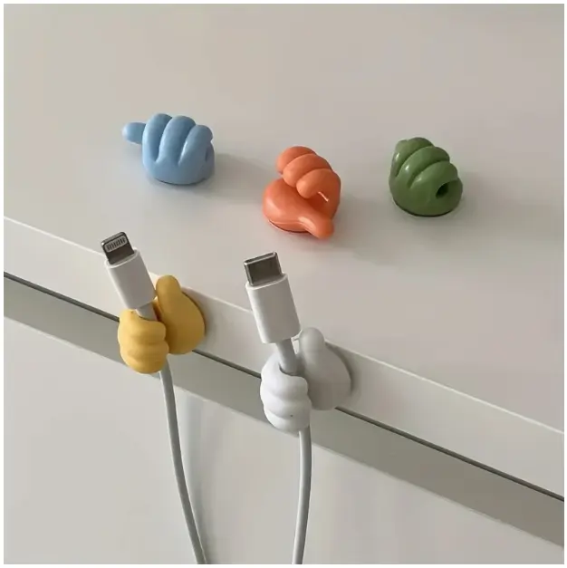 Mini Thumb Cable Holder Hooks for Desk Cord Management, 10 Pack Mini Thumb Cable Holder Hooks for Desk Cord Management, 10 Pack