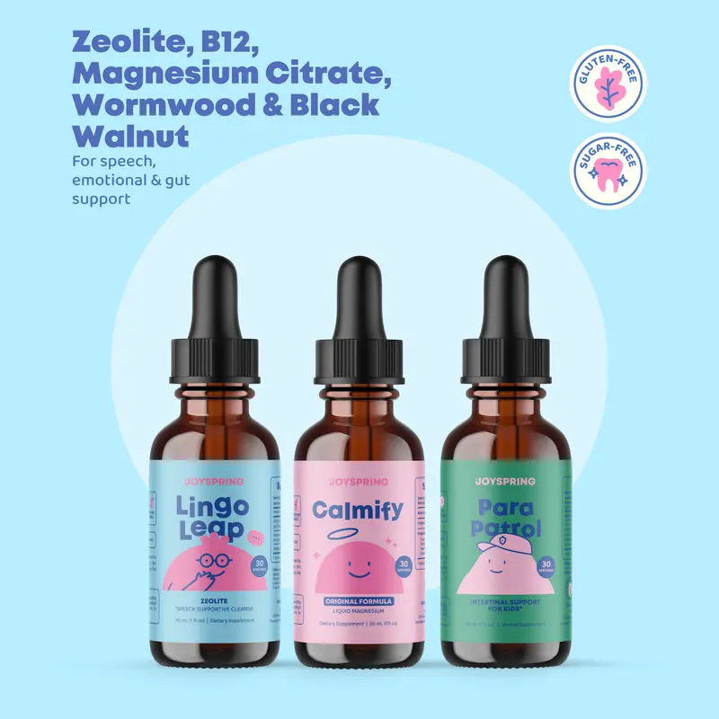JoySpring Focus, Calm & Gut Support Bundle | LingoLeap + Calmify + Cleanse