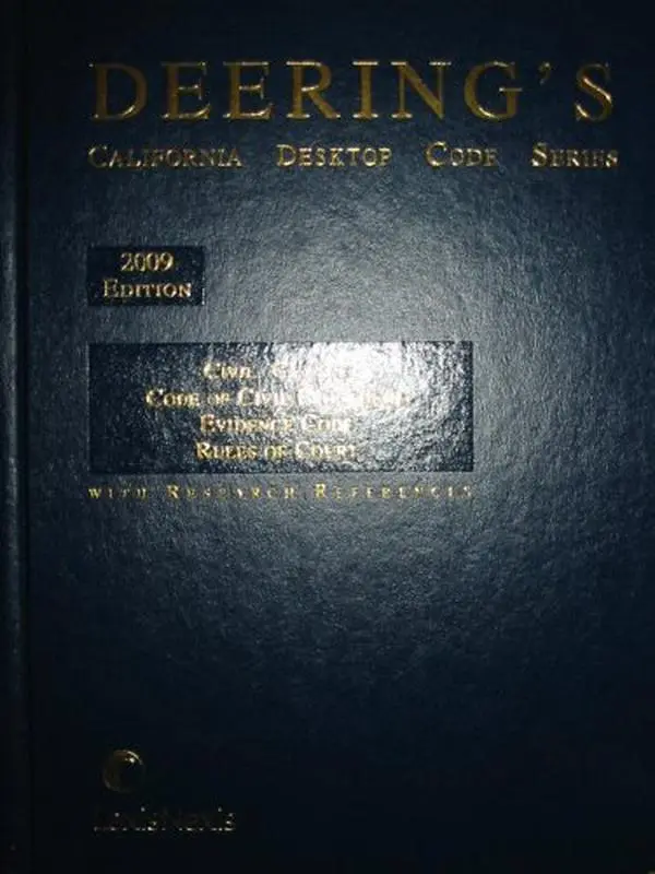 USED-Deering's 2009 California Civil Code, Code of Civil Procedure, Evidence Code, Rules of Court (California Desktop Code Series) by Editorial Staff (Unknown)