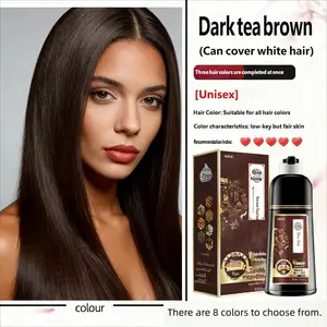 Quick Hair Dye 20 Minutes Covers Hair, No Scalp Stain, Home Use, Large Capacity 500ML, Recyclable Liquid Formula