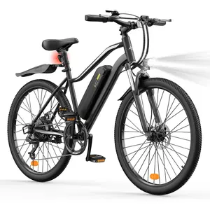 【Commute Essential】Dealsforyou Adult Commuting Electric Bike - 20MPH Max Speed, 750W Peak Motor, 60mi Max Range, 26'' Tires, Removable Battery, Shock Absorber, ANSI/CAN/UL 2849 Certified, Ergonomic Design, Display, City Bike with Supplier Warranty