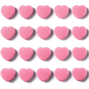 20 count  Fridge  - Heavy Duty Small  for Whiteboard, Craft & Lockers | Cute Decorative Kitchen Office Classroom  | Mini Heart Pink Refrigerator  for Home School