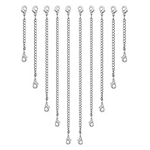 Necklace Extender 10Pcs Siver