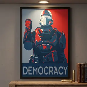 Helldivers 2 Military Wall Poster - Average Experience Themed Wall Art, Tactical Home Decor Accessory for Game Room