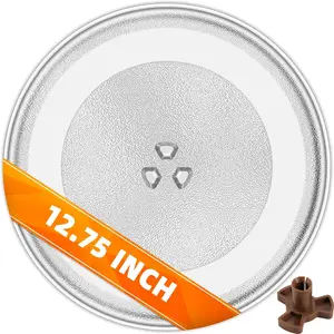 12.75" Microwave Turntables Compatible with Whirlpool, Kenmore, , GE, Sears 12-3/4" Microwave Glass Plate, Replaces Microwave Glass Turntable of 1B71961F/507049/WB49X10074/1B71961H