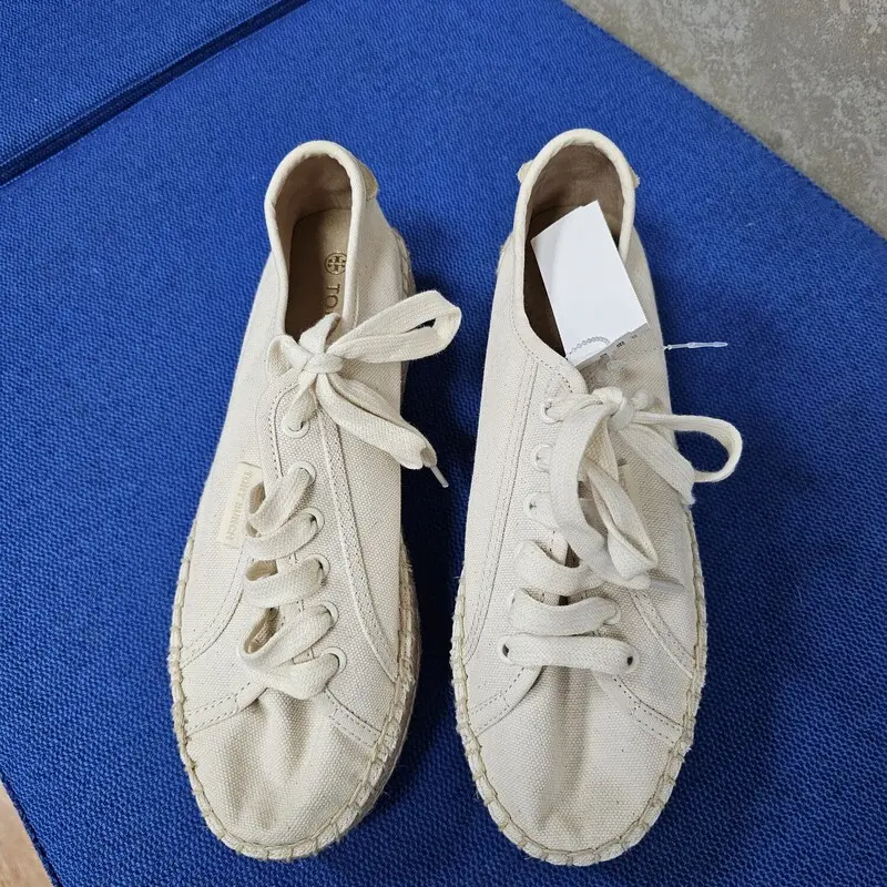 Tory Burch Seaside Canvas Oxford Espadrilles NWOT size 8