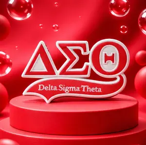 Radiant Delta Iron Patch Delta Sigma Theta Embroidered Logo Patch for Clothing and Accessories