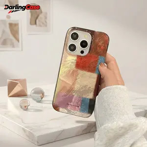 DarlingCase iPhone Case, Artistic Color Block Feather Dual Layer Case – Stylish Shockproof Protective Case for iPhone 17, 17 Pro, 17 Pro Max, 17 Plus, 16, 16 Pro, 16 Pro Max, 16 Plus, 15, 15 Pro Max, 14, 14 Pro, 13, 13 Pro, 12, 11 – Slim Durable Case