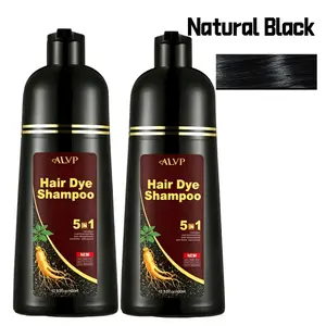 ALVP 2026 Shampoo 5 In 1 Herbal Wine Red ColorShampoo For Women & Men Covers 100% Grays LongLasting Nourishes Scalp Ginseng Haircare