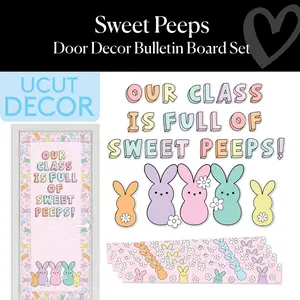 Spring Pre-Printed Door Decor Bulletin Board Set | Marshmallow Meadow