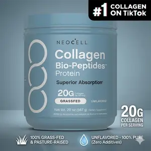 NeoCell Collagen Bio-Peptides Powder 20oz - Grassfed Protein Supplement - Advanced with 18 Essential Amino Acids
