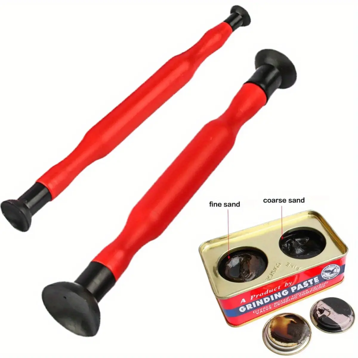 Iron Box Engine Valve Lapping Compound - Imported Carbon Silicon Compound with 80,180,150,320 Grit Coarse-Fine Carborundum for Sanding, Polishing - Automotive & Motorcycle Engine Repair Tool