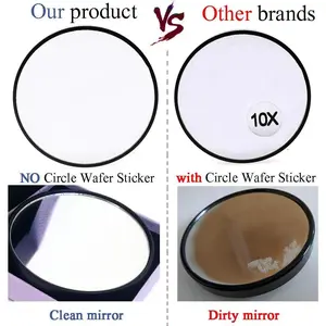 10X Magnifying Makeup Mirror, Round Mirror 2 Suction Cups Facial Makeup Cosmetic Absorption Shaving Home Makeup Travel Essential(Diameter 3.46 inches) bathroom decor set shower curtains accessories