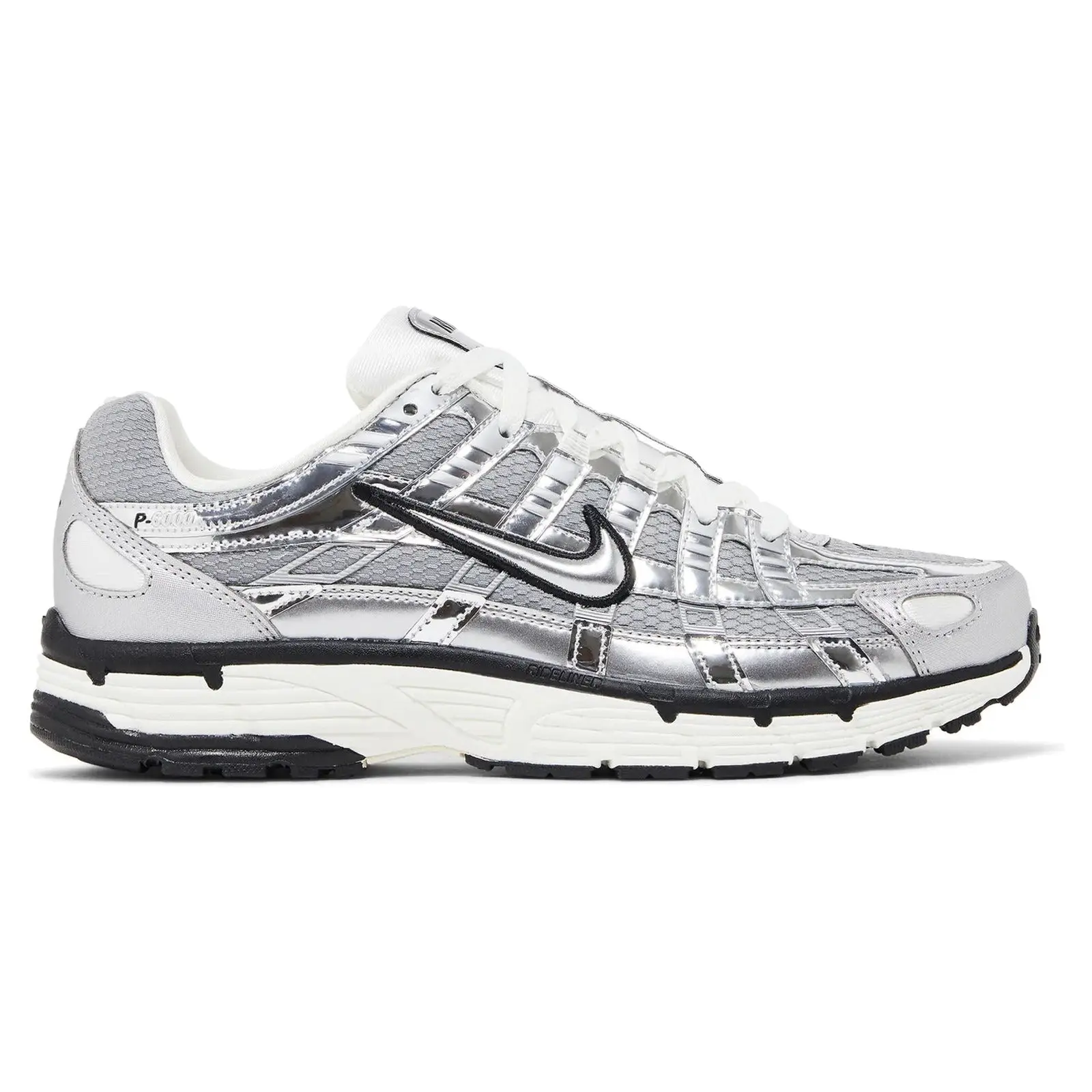 NIKE P-6000 Men's Sneakers in Metallic Silver, Casual Running Shoes with a Comfortable Gray Mesh Upper for Everyday Wear - CN0149-001, Us Male, 100% Authenticity Guaranteed