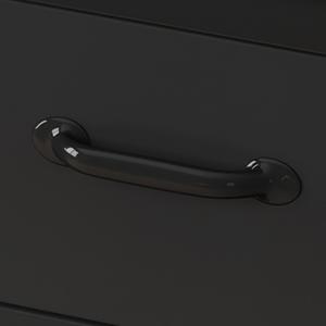 Tribesigns Computer Desk with 5 Drawers, Home Office Desks with Reversible Drawer Cabinet Printer Stand, Industrial PC Desk with Storage, Rustic Study Writing Table Workstation for Small Spaces, Black