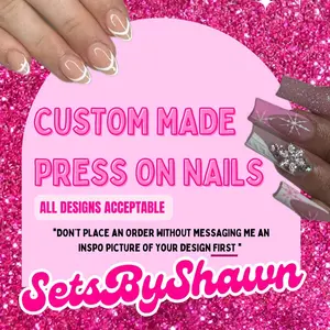 Handmade Luxury Custom Acrylic/Gel Press On Nails