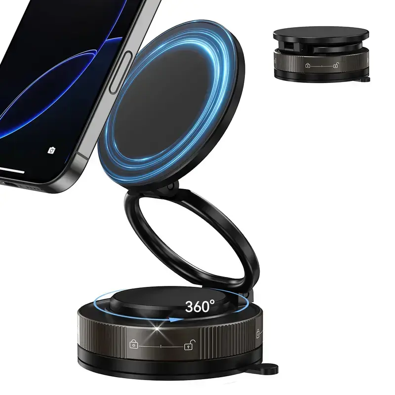 360° Adjustable Phone Holder - Strong Suction Cup, Portable, Suitable for Cars, Mirrors, Gyms, Universally Compatible with All iPhones
