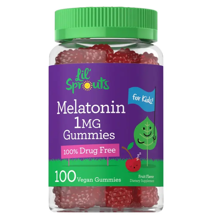 Carlyle Kids Melatonin Gummies | 1 mg 100 Count | Fruit Flavor Gummy | Vegan, Non-GMO, Gluten Free | by Lil Sprouts