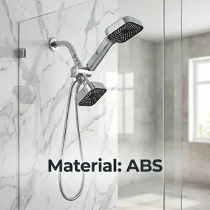 【2026 Shower】ABS material Shower Dock-Free Dual Rain Shower Head Combo | High Pressure Rainfall Showerhead | Magnetic Snap-to-Dock | Adjustable Height/Angle | Shower Heads | Two-In-One Shower Set Three-Way Water Distributor Bathroom