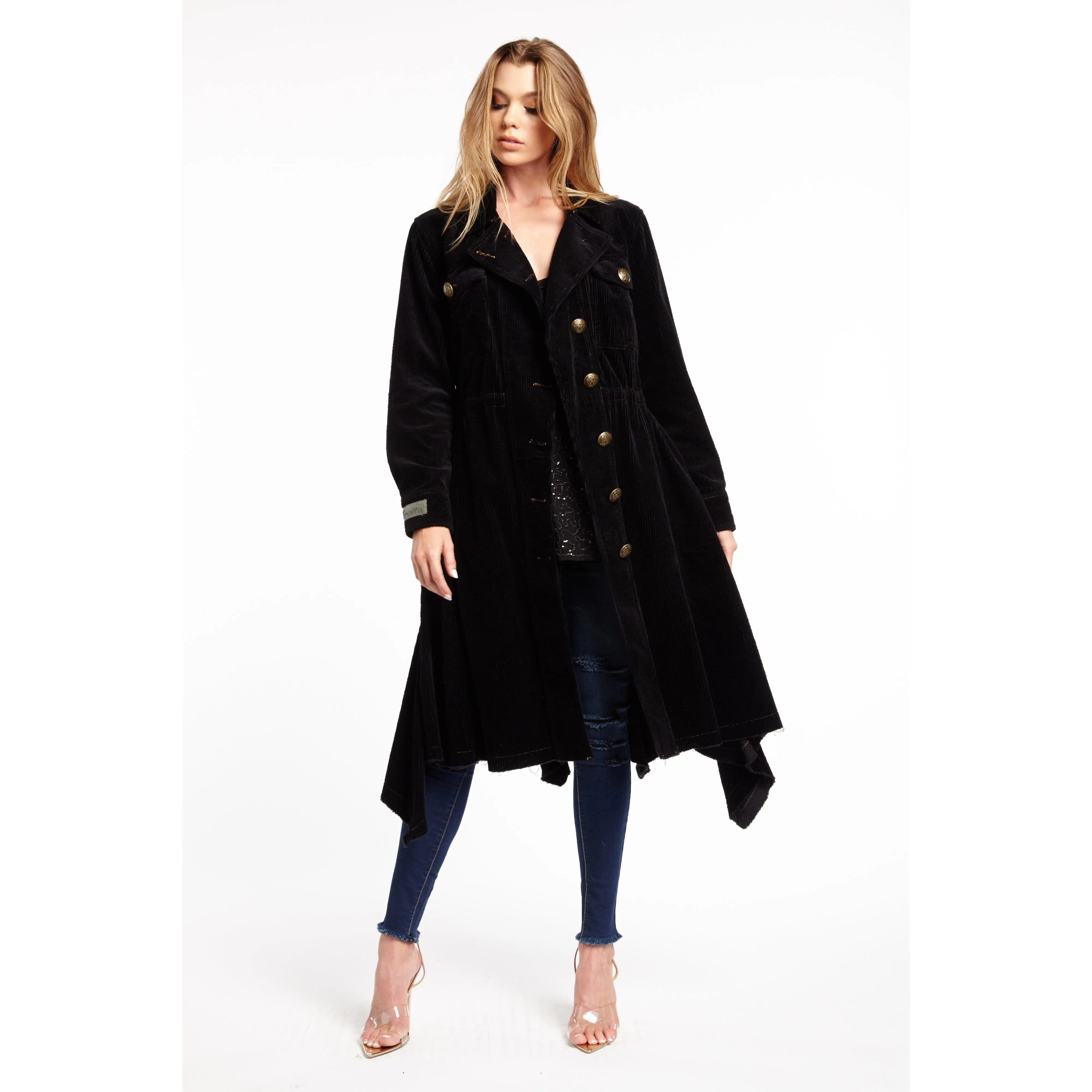 Leoni Corduroy Trench Coat