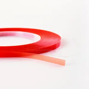 33M Long 3mm/6mm Double Sided Red Line Tape Used for School, Home, Crafts, Work ；Heat Resistant Super Sticky Adhesives Ideal for DIY Papercraft Card Making