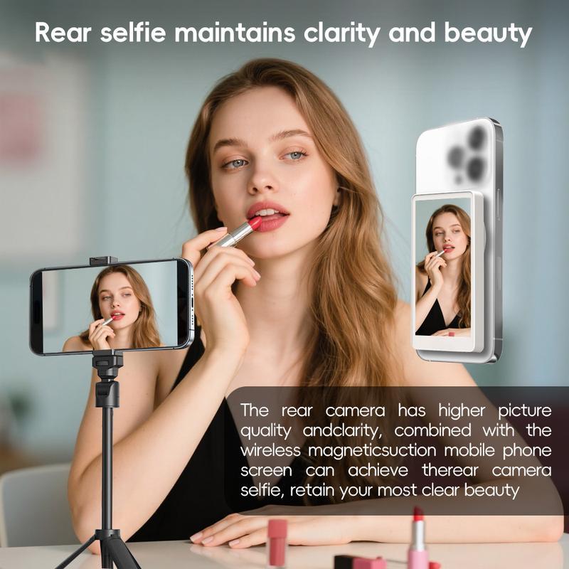 [DealsForYouDays]SummerWins Rolosar Magnetic Phone Selfie Monitor Screen, Wireless Back Camera Selfie Monitor,Compatible with iPhone and Android,Rear-Facing Camera for Live Streaming, Selfies, and Vlogs,Lightweight and compact