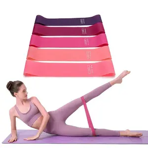 Elastic Band Set: 5-Pack Yoga Pilates Elastic Bands for Leg & Arm Strength Training, Fitness Training Band, Home Gym Exercise Equipment, Valentine's Day Gift