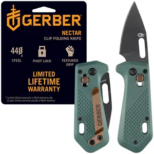 Gerber Nectar Lightweight EDC Clip Folding Pocket Knife Plain Edge Gerber Nectar Lightweight EDC Clip Folding Pocket Knife Plain Edge