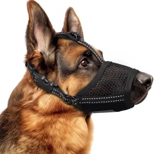 Dog Muzzle,Soft Mesh Muzzle for Small Medium Large Dogs to Prevent Biting,Pets Muzzle for Chihuahua Poodle Husky Labrador Retriever, Breathable Drinkable Adjustable for Chewing Grooming